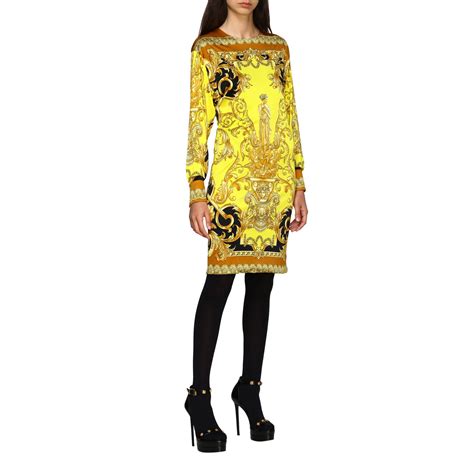 versace yellow dress|farfetch versace dresses.